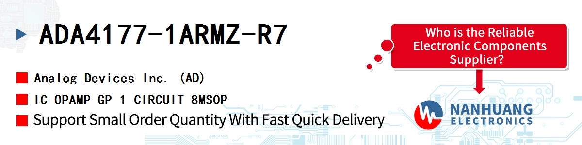 ADA4177-1ARMZ-R7 ADI IC OPAMP GP 1 CIRCUIT 8MSOP