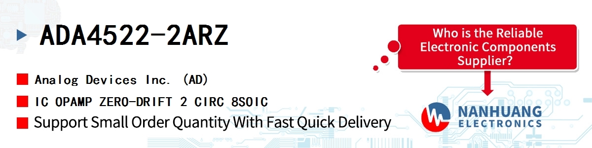 ADA4522-2ARZ ADI IC OPAMP ZERO-DRIFT 2 CIRC 8SOIC