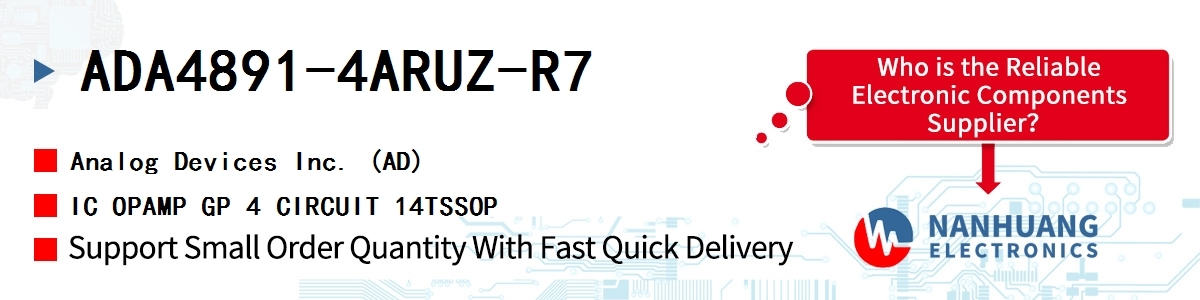 ADA4891-4ARUZ-R7 ADI IC OPAMP GP 4 CIRCUIT 14TSSOP