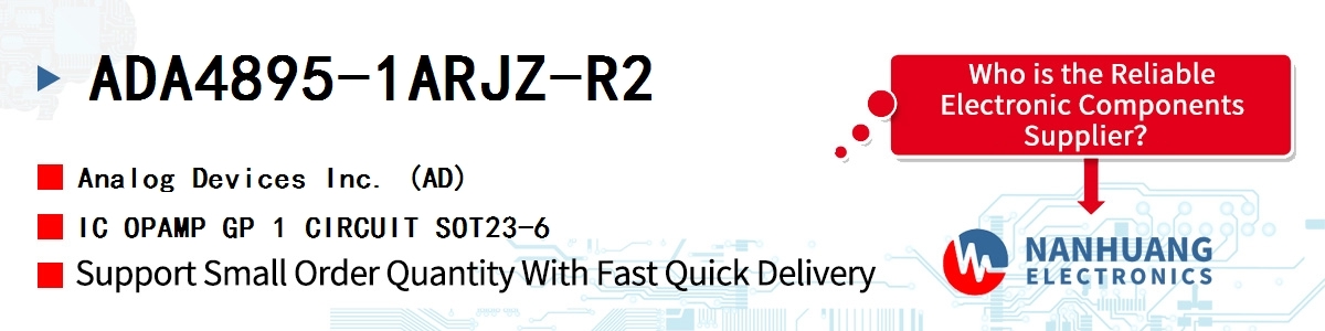 ADA4895-1ARJZ-R2 ADI IC OPAMP GP 1 CIRCUIT SOT23-6