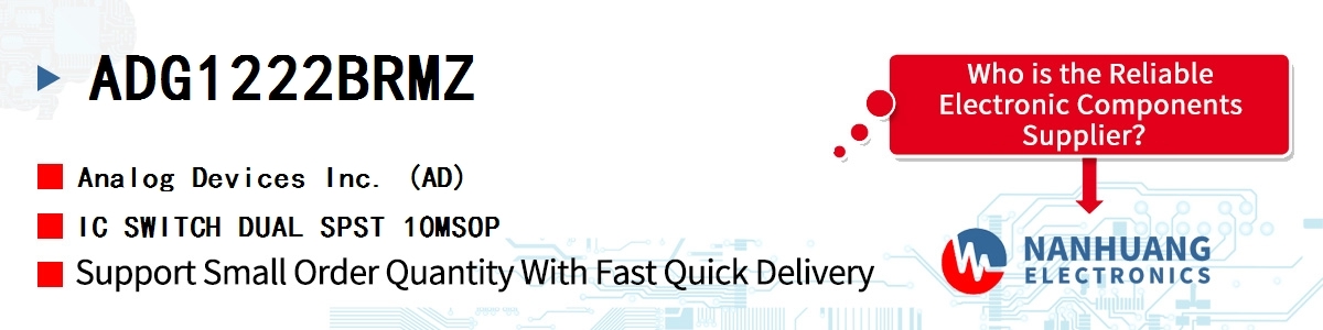 ADG1222BRMZ ADI IC SWITCH DUAL SPST 10MSOP