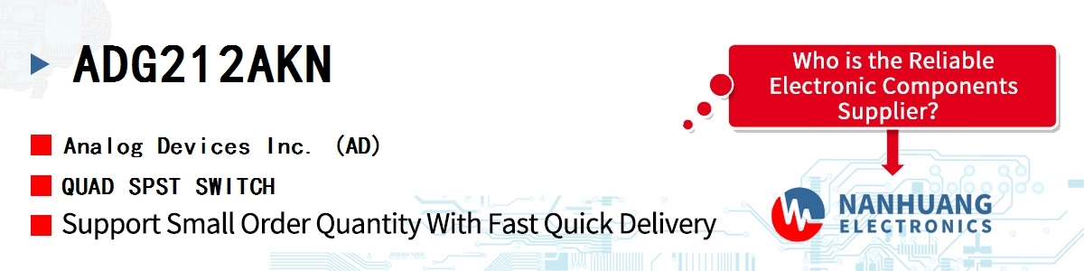 ADG212AKN ADI QUAD SPST SWITCH