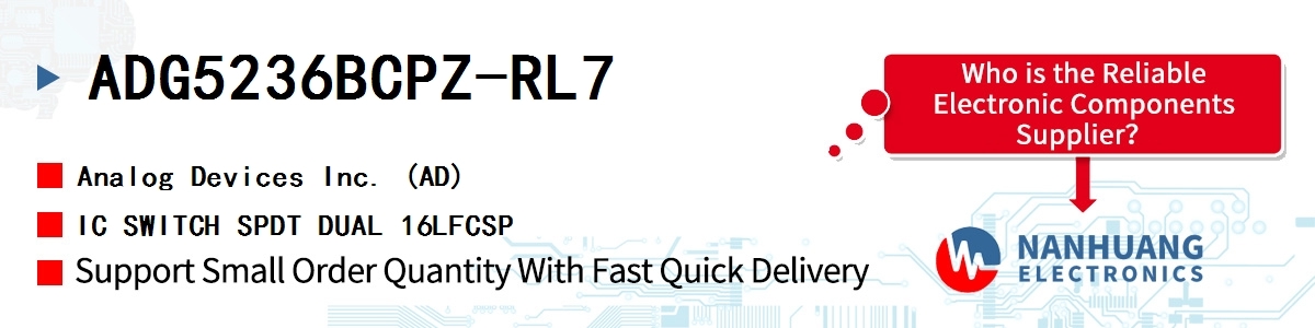 ADG5236BCPZ-RL7 ADI IC SWITCH SPDT DUAL 16LFCSP