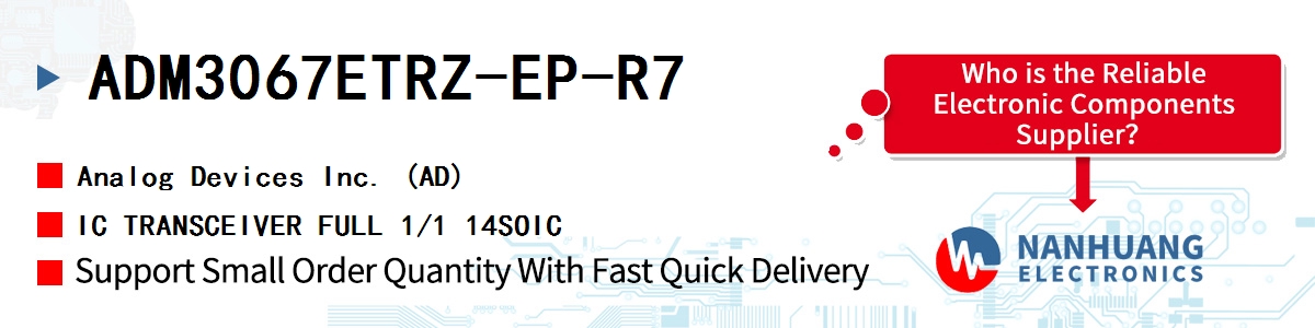 ADM3067ETRZ-EP-R7 ADI IC TRANSCEIVER FULL 1/1 14SOIC