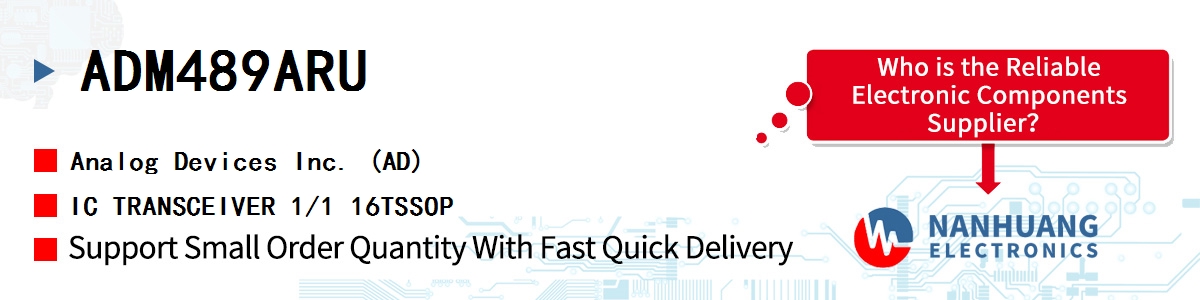 ADM489ARU ADI IC TRANSCEIVER 1/1 16TSSOP