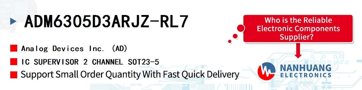 ADM6305D3ARJZ-RL7 ADI IC SUPERVISOR 2 CHANNEL SOT23-5