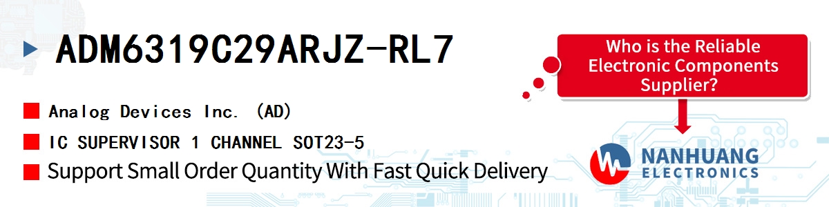 ADM6319C29ARJZ-RL7 ADI IC SUPERVISOR 1 CHANNEL SOT23-5