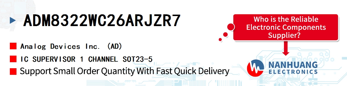 ADM8322WC26ARJZR7 ADI IC SUPERVISOR 1 CHANNEL SOT23-5