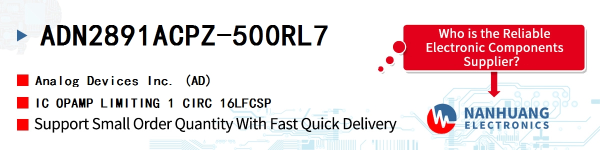 ADN2891ACPZ-500RL7 ADI IC OPAMP LIMITING 1 CIRC 16LFCSP