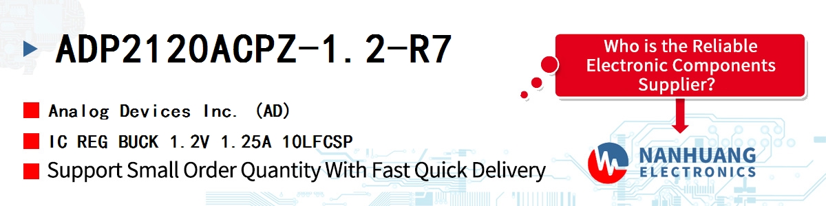 ADP2120ACPZ-1.2-R7 ADI IC REG BUCK 1.2V 1.25A 10LFCSP