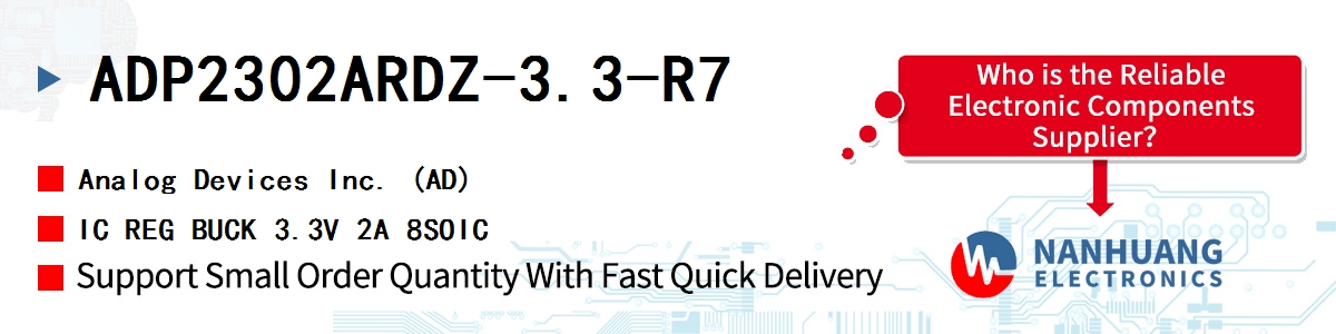 ADP2302ARDZ-3.3-R7 ADI IC REG BUCK 3.3V 2A 8SOIC