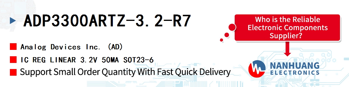 ADP3300ARTZ-3.2-R7 ADI IC REG LINEAR 3.2V 50MA SOT23-6