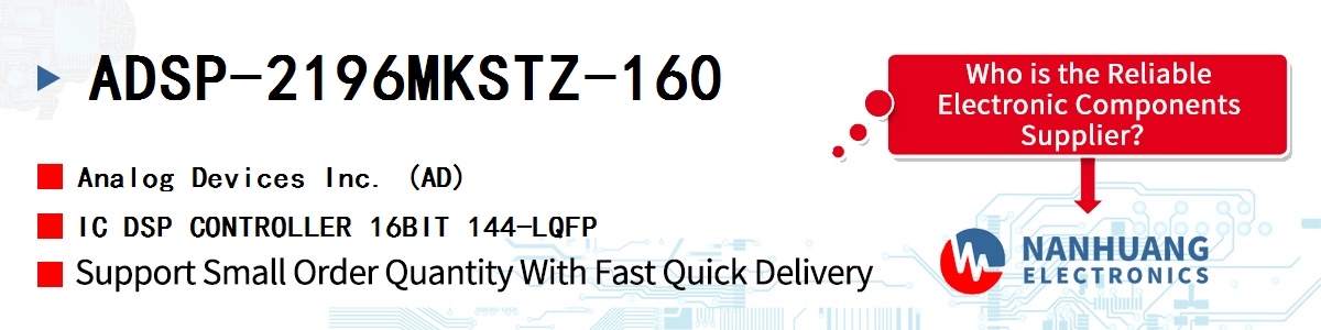 ADSP-2196MKSTZ-160 ADI IC DSP CONTROLLER 16BIT 144-LQFP