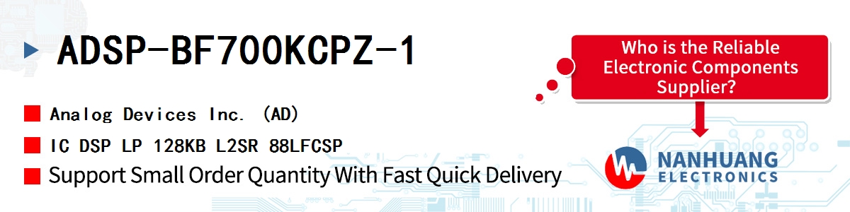 ADSP-BF700KCPZ-1 ADI IC DSP LP 128KB L2SR 88LFCSP
