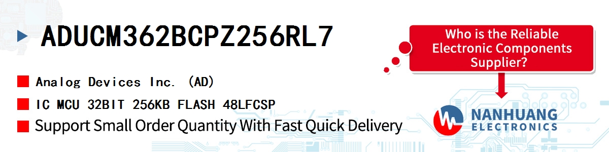 ADUCM362BCPZ256RL7 ADI IC MCU 32BIT 256KB FLASH 48LFCSP