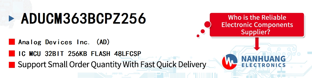 ADUCM363BCPZ256 ADI IC MCU 32BIT 256KB FLASH 48LFCSP