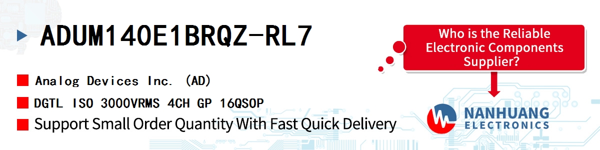 ADUM140E1BRQZ-RL7 ADI DGTL ISO 3000VRMS 4CH GP 16QSOP