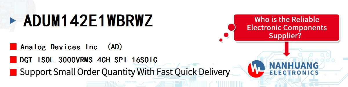 ADUM142E1WBRWZ ADI DGT ISOL 3000VRMS 4CH SPI 16SOIC