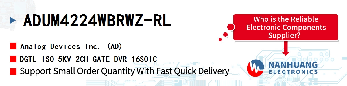 ADUM4224WBRWZ-RL ADI DGTL ISO 5KV 2CH GATE DVR 16SOIC