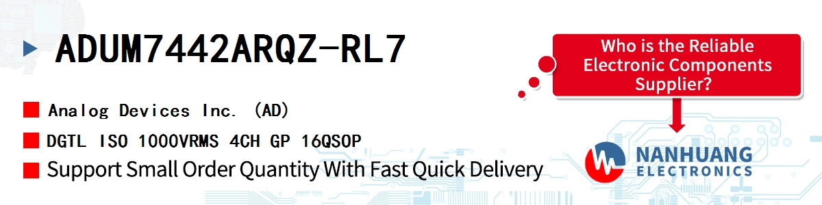 ADUM7442ARQZ-RL7 ADI DGTL ISO 1000VRMS 4CH GP 16QSOP