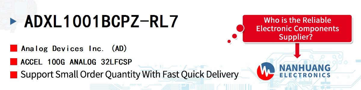 ADXL1001BCPZ-RL7 ADI ACCEL 100G ANALOG 32LFCSP