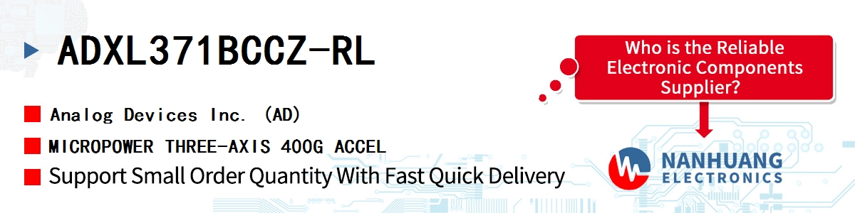 ADXL371BCCZ-RL ADI MICROPOWER THREE-AXIS 400G ACCEL