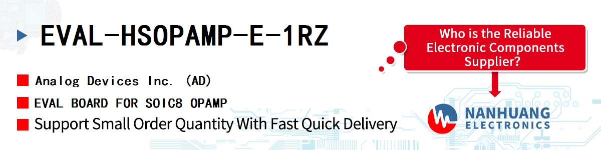 EVAL-HSOPAMP-E-1RZ ADI EVAL BOARD FOR SOIC8 OPAMP