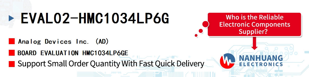 EVAL02-HMC1034LP6G ADI BOARD EVALUATION HMC1034LP6GE