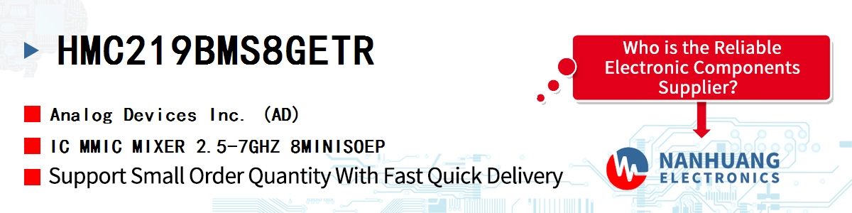HMC219BMS8GETR ADI IC MMIC MIXER 2.5-7GHZ 8MINISOEP