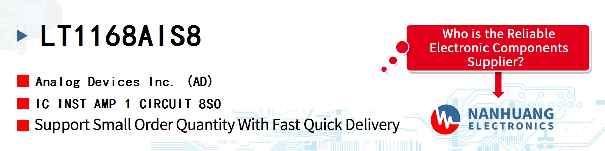 LT1168AIS8 ADI IC INST AMP 1 CIRCUIT 8SO