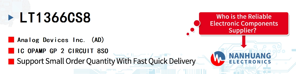 LT1366CS8 ADI IC OPAMP GP 2 CIRCUIT 8SO
