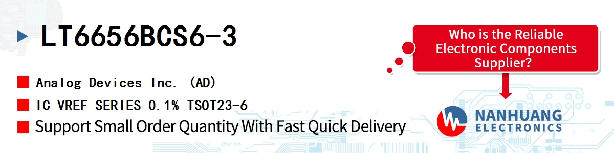 LT6656BCS6-3 ADI IC VREF SERIES 0.1% TSOT23-6