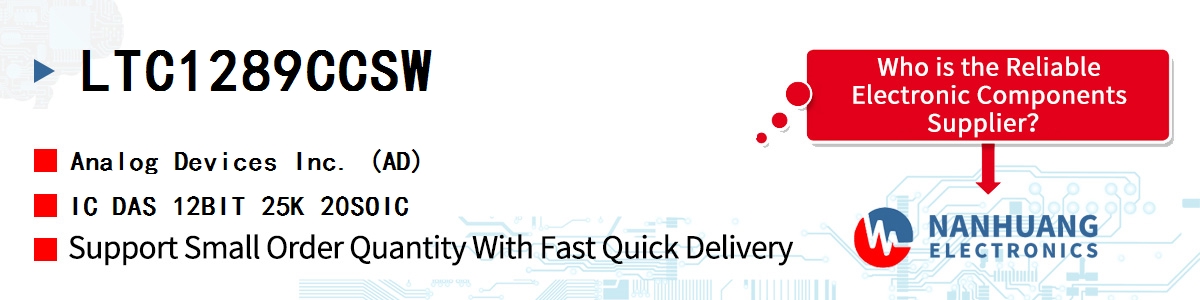 LTC1289CCSW ADI IC DAS 12BIT 25K 20SOIC