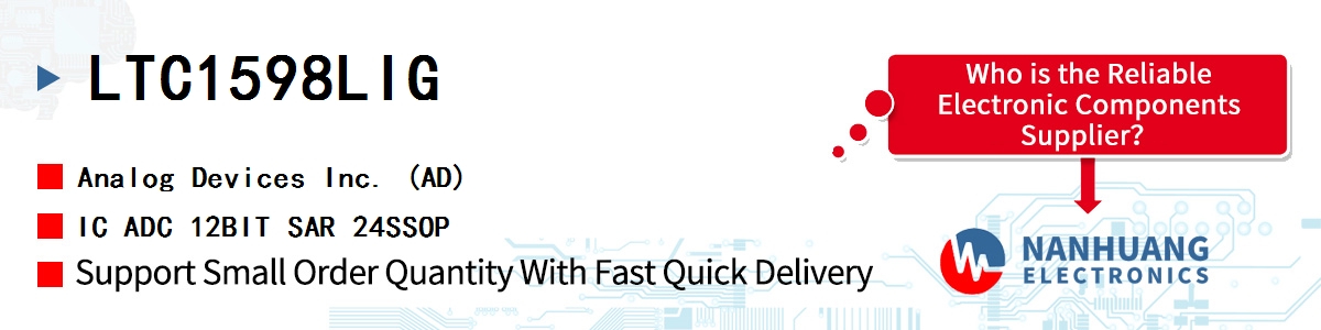 LTC1598LIG ADI IC ADC 12BIT SAR 24SSOP