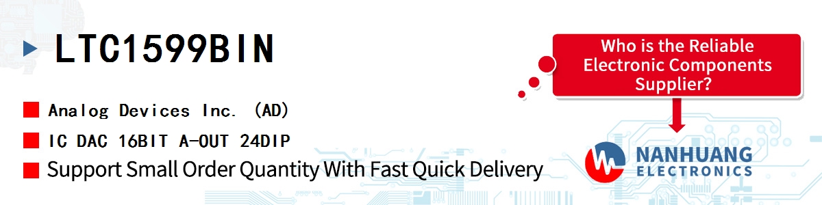 LTC1599BIN ADI IC DAC 16BIT A-OUT 24DIP