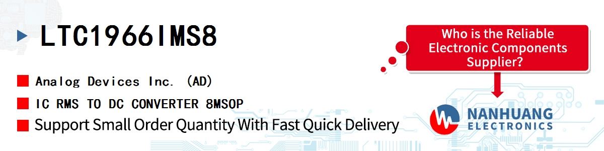 LTC1966IMS8 ADI IC RMS TO DC CONVERTER 8MSOP