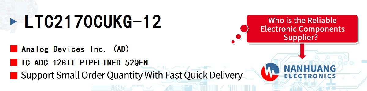 LTC2170CUKG-12 ADI IC ADC 12BIT PIPELINED 52QFN