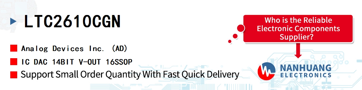 LTC2610CGN ADI IC DAC 14BIT V-OUT 16SSOP