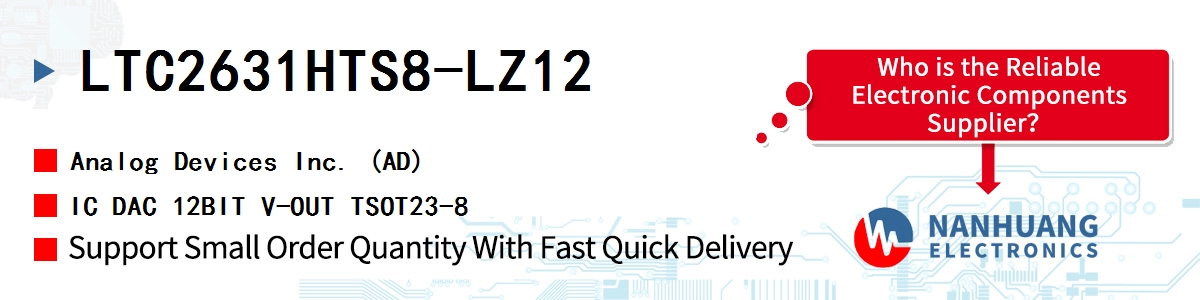 LTC2631HTS8-LZ12 ADI IC DAC 12BIT V-OUT TSOT23-8
