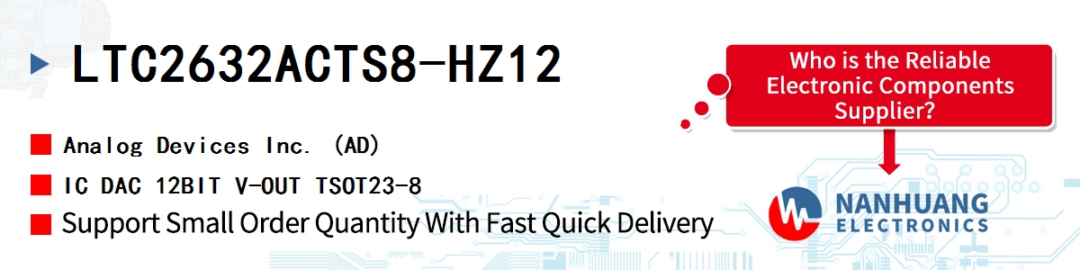 LTC2632ACTS8-HZ12 ADI IC DAC 12BIT V-OUT TSOT23-8