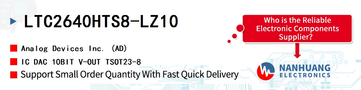 LTC2640HTS8-LZ10 ADI IC DAC 10BIT V-OUT TSOT23-8