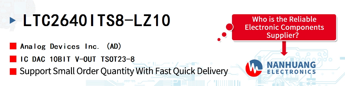 LTC2640ITS8-LZ10 ADI IC DAC 10BIT V-OUT TSOT23-8