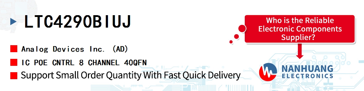 LTC4290BIUJ ADI IC POE CNTRL 8 CHANNEL 40QFN