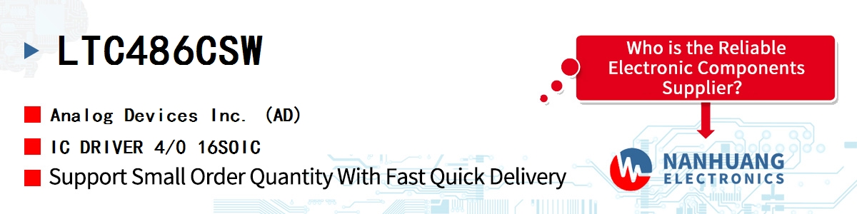 LTC486CSW ADI IC DRIVER 4/0 16SOIC