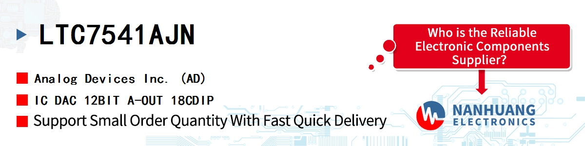 LTC7541AJN ADI IC DAC 12BIT A-OUT 18CDIP