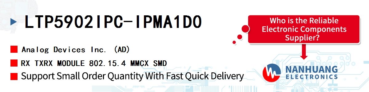 LTP5902IPC-IPMA1D0 ADI RX TXRX MODULE 802.15.4 MMCX SMD